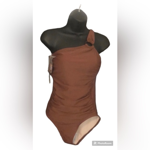 Kona Sol Other - KONA Sol One Shoulder Brown Swimsuit Size Small NWT
